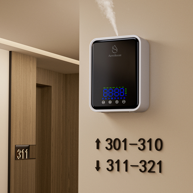 Mesin Aroma Elektrik Kawalan Wifi AeroScent Minyak Pati Tanpa Air Hotel Mesin Aroma Desktop Rumah yang dipasang di dinding