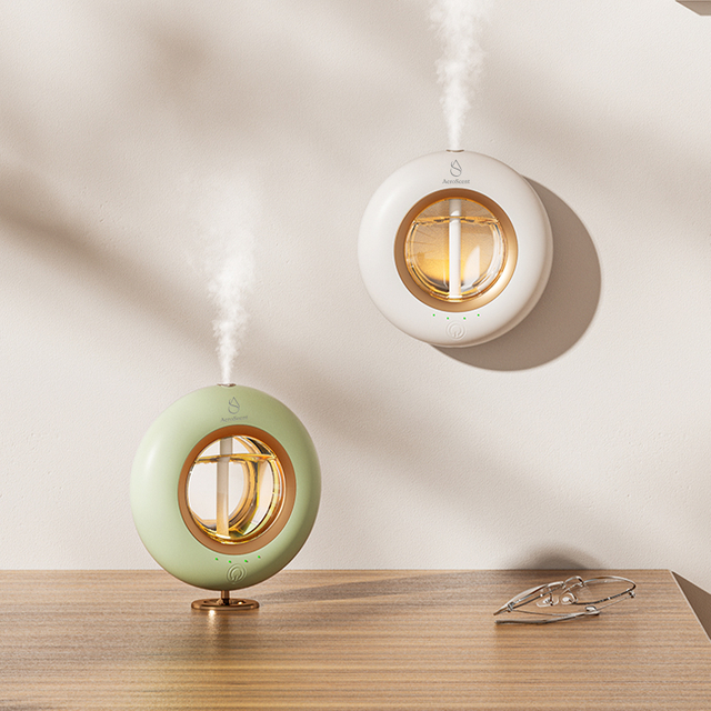 AeroScent, venta al por mayor, m&aacute;quina difusora de aroma de aceite esencial de aromaterapia ultras&oacute;nica montada en la pared para el hogar